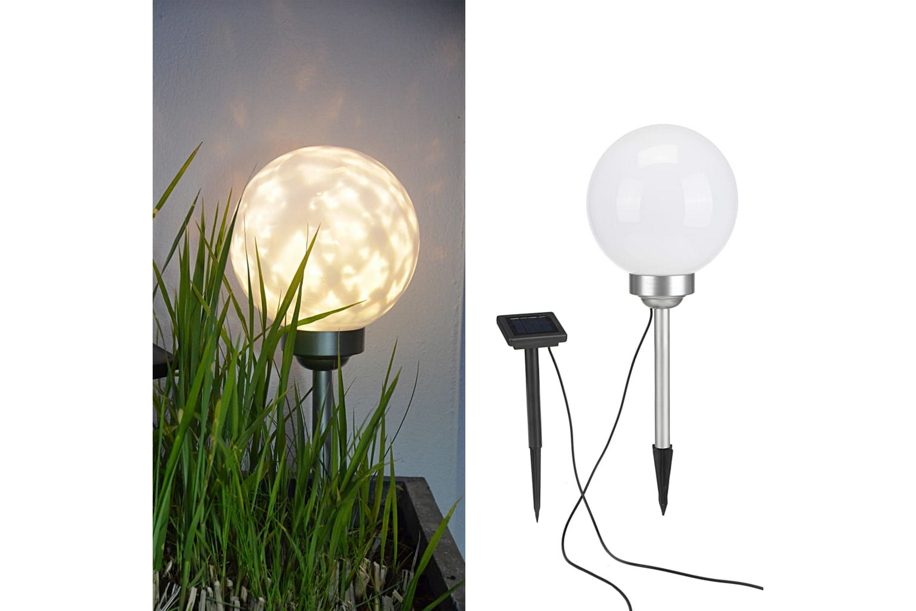 Be Basic HI Soldrevet LED-lyskule for hage roterende 20 cm -