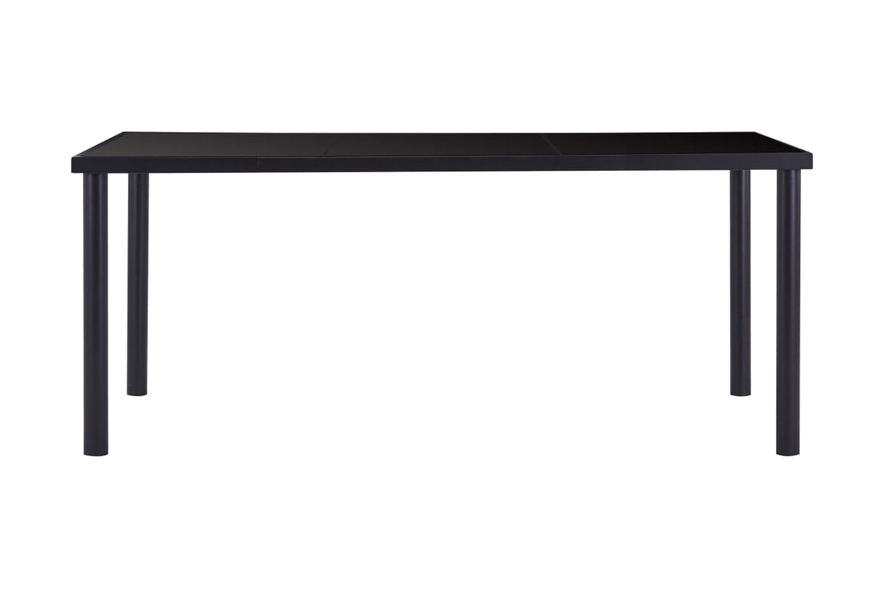 Be Basic Spisebord svart 180x90x75 cm herdet glass - Svart