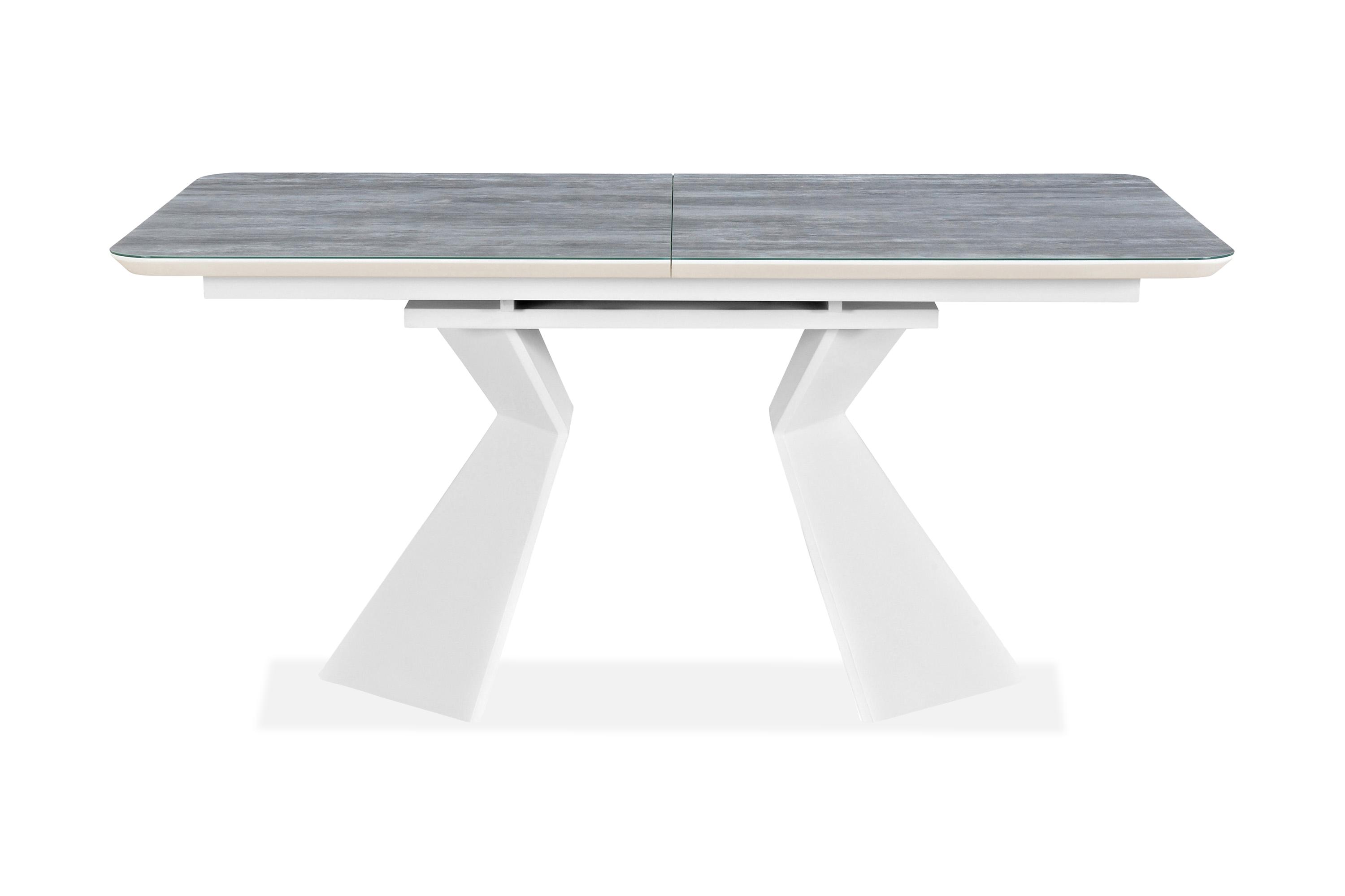 Spisebord Xia Forlengningsbart 160 cm Glass - Hvit