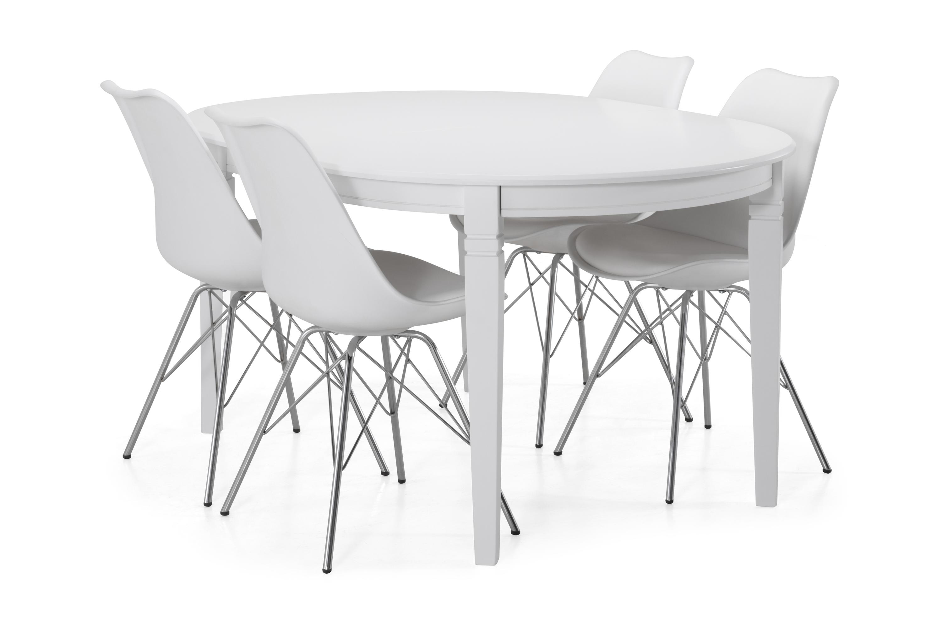 Spisebord Lowisa Forlengningsbart 150 cm Ovalt - Hvit