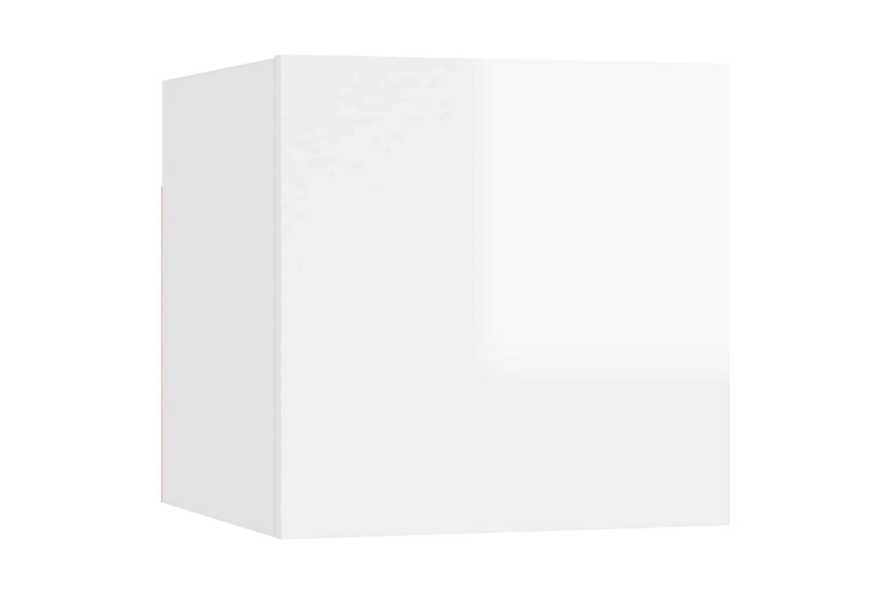 Be Basic Vegghengt TV-benk høyglans hvit 30,5x30x30 cm - Hvit