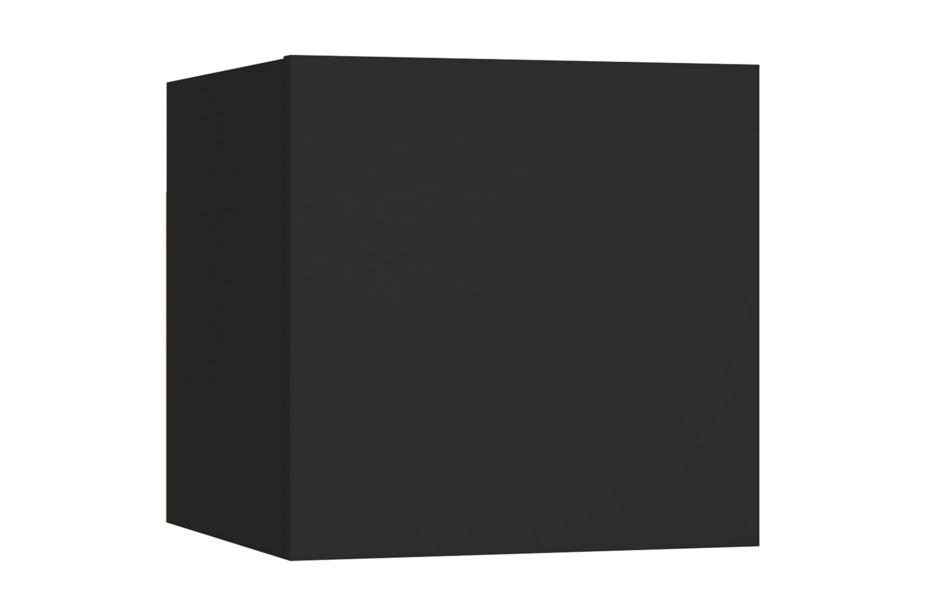 Be Basic Vegghengt TV-benk svart 30,5x30x30 cm - Svart