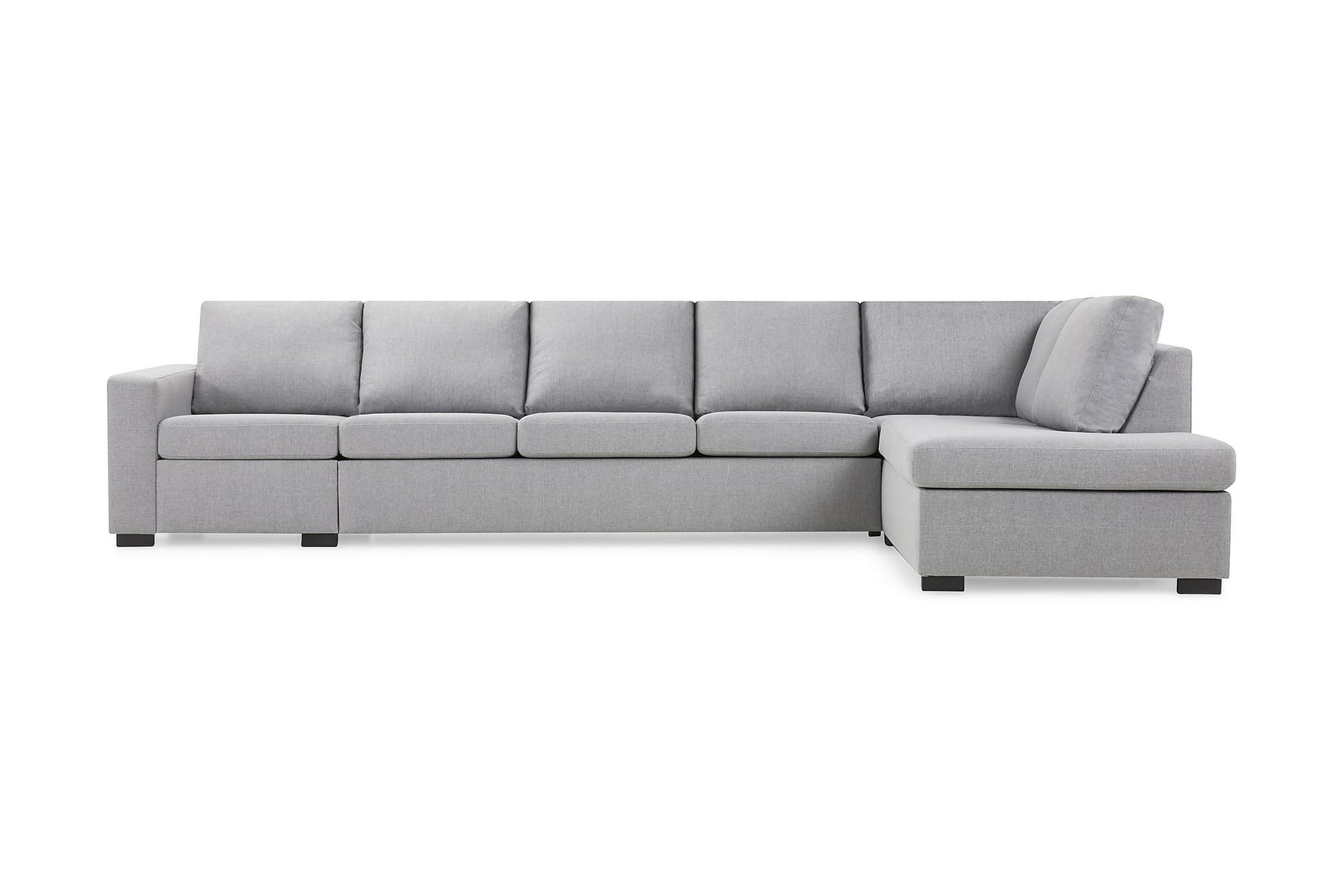Sofa Nevada 4-seter med Sjeselong Høyre - Lysgrå