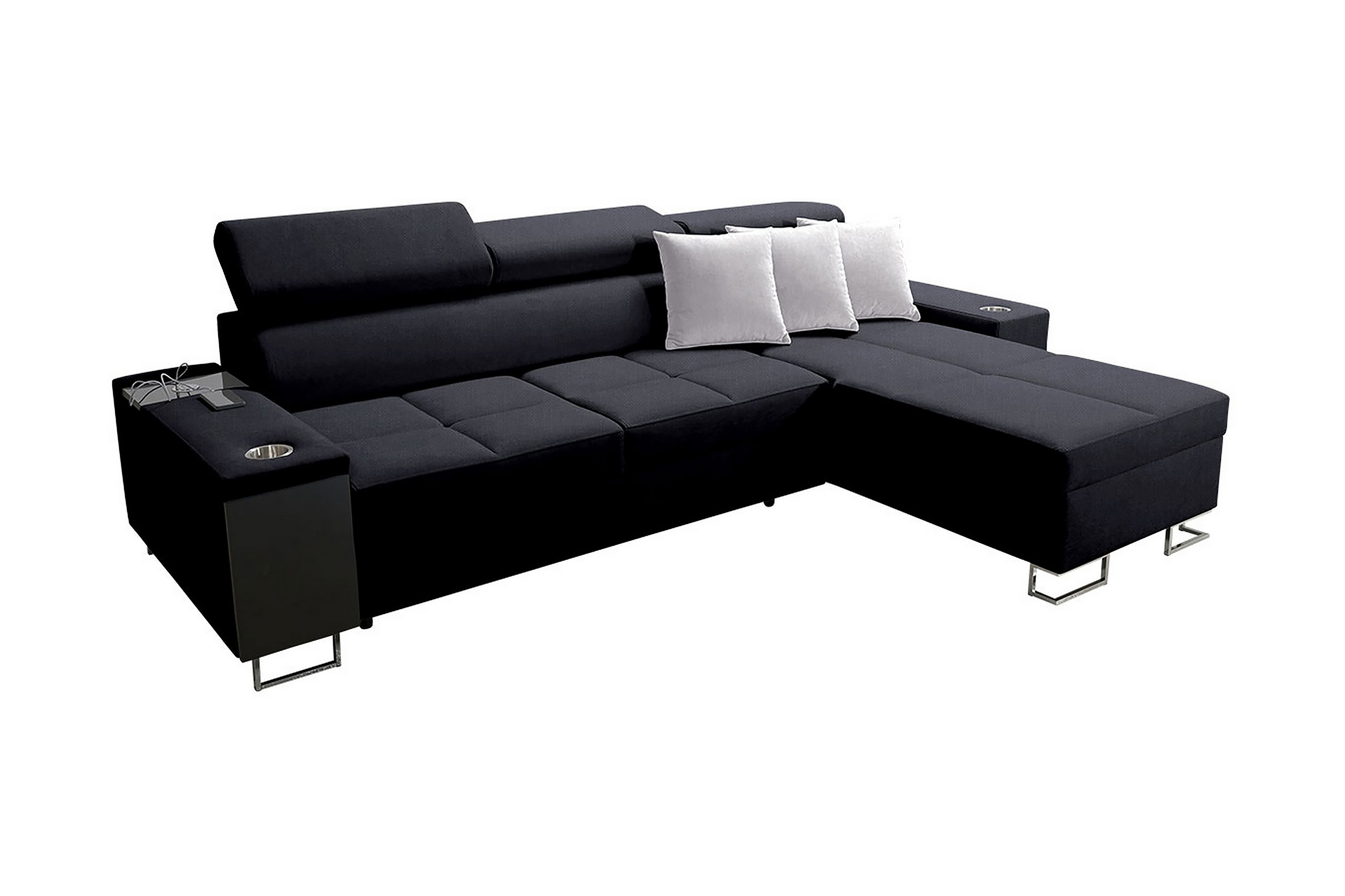 3-seters Hjørnesovesofa Torretta Høyre - Svart