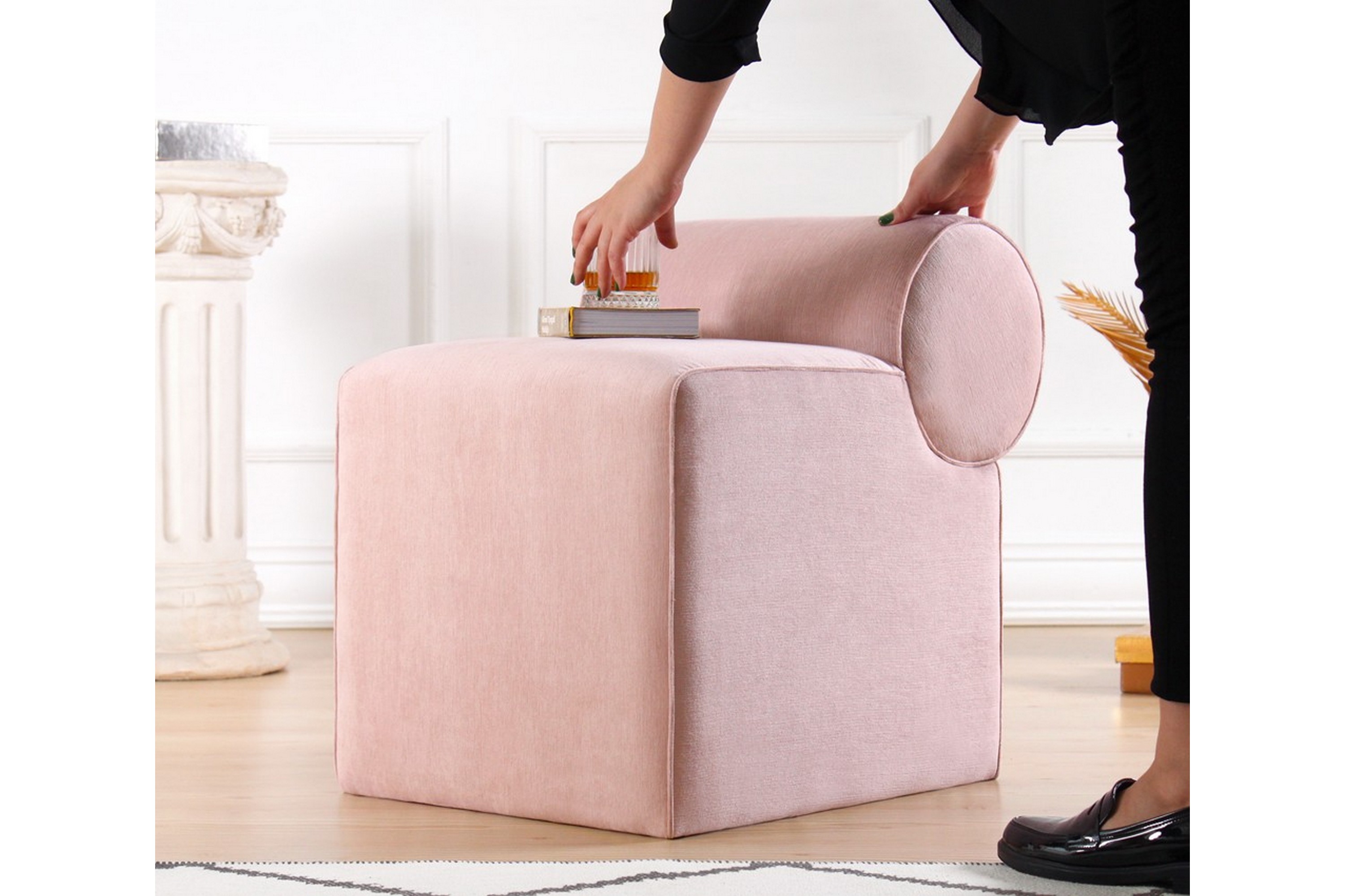 Linburg Sittepuff 45 cm - Rosa