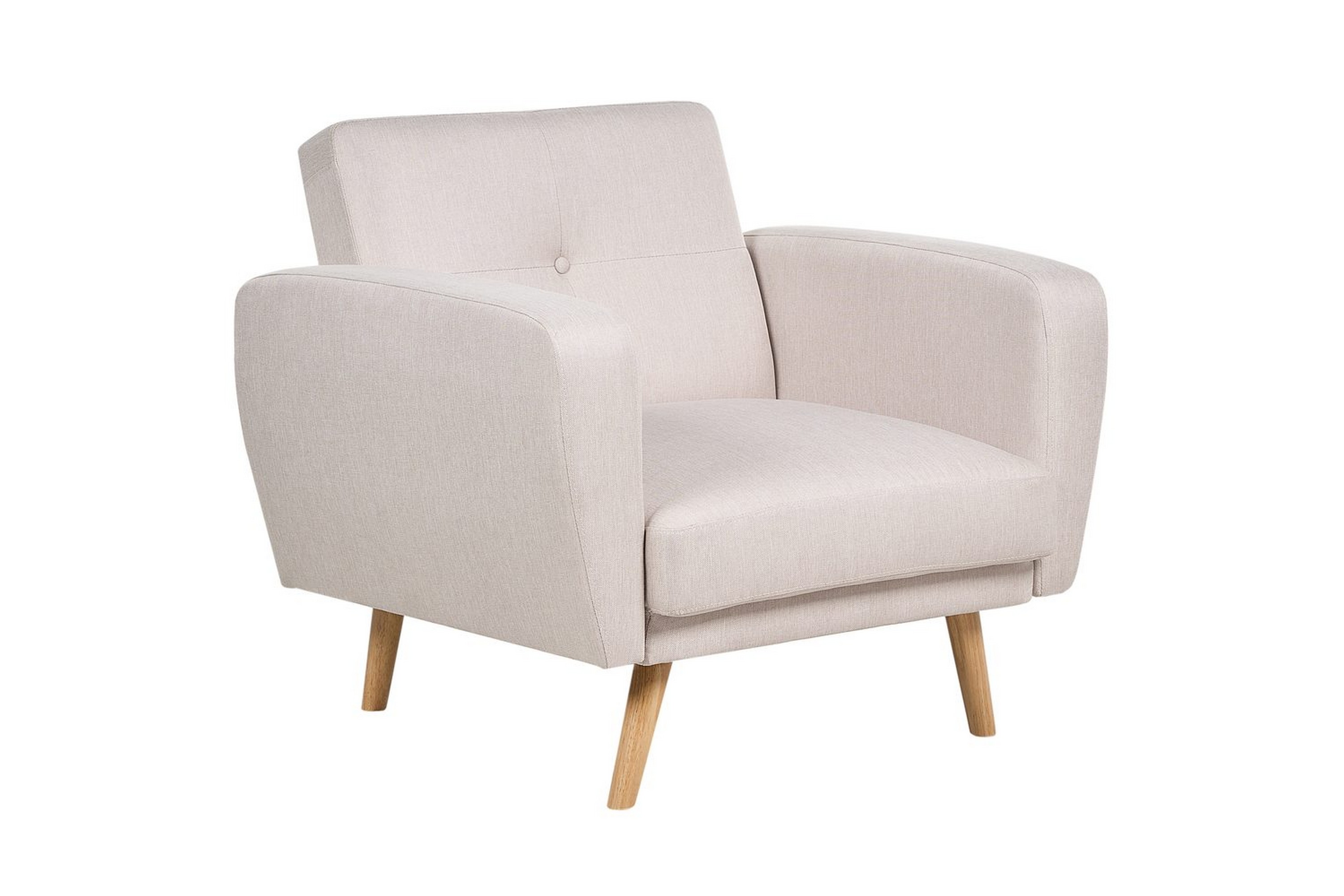 Lenestol Beige Stoff Treben Moderne Minimalistisk Stue