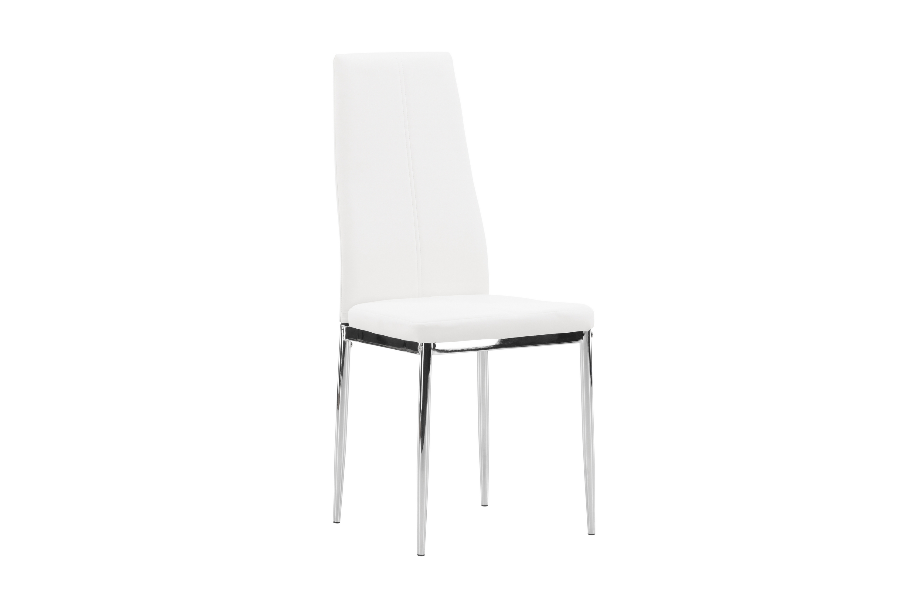 Pastill spisestuestoler PU kunstskinn hvit.