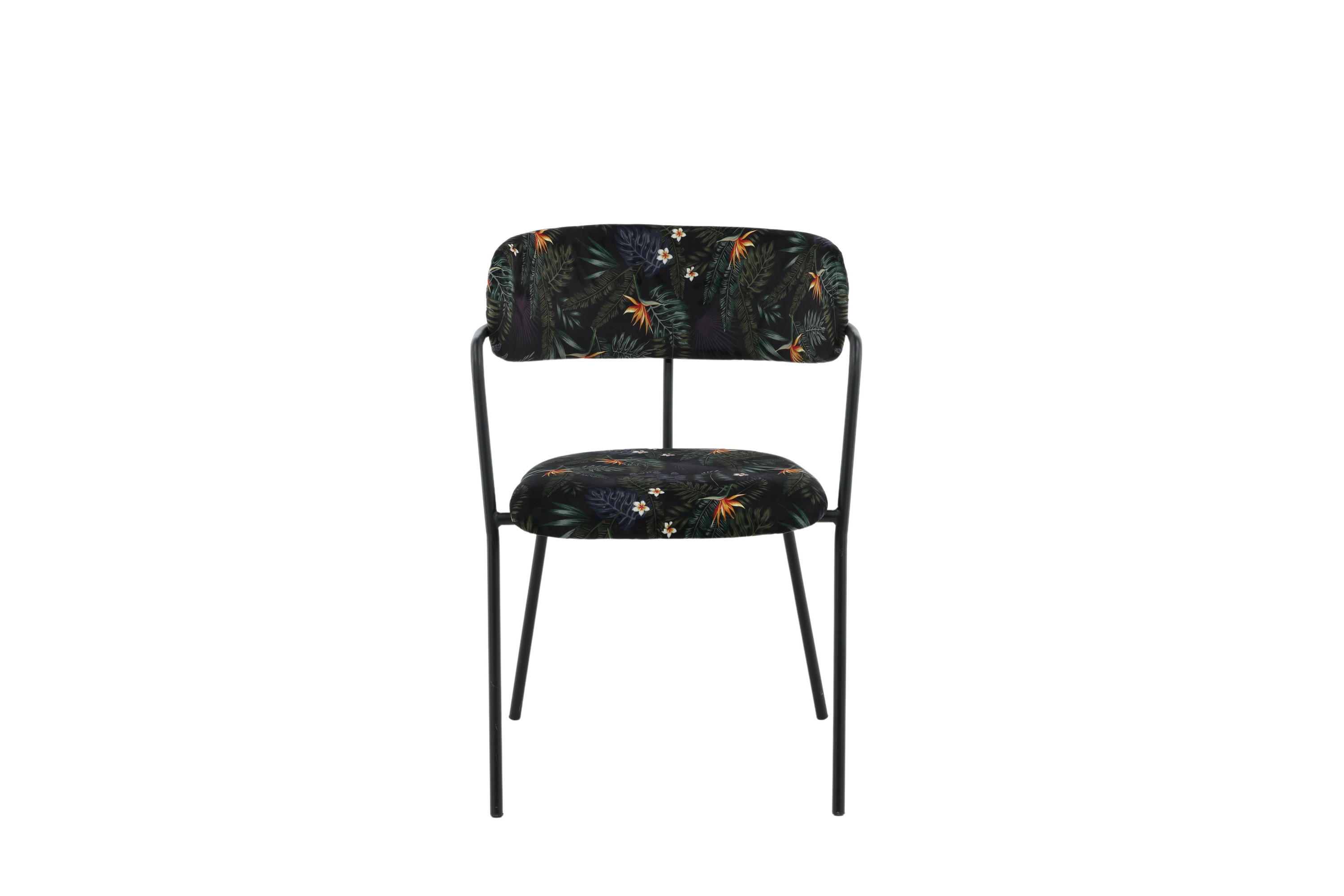 Arrow spisestuestoler med armlener, velour blomstret.