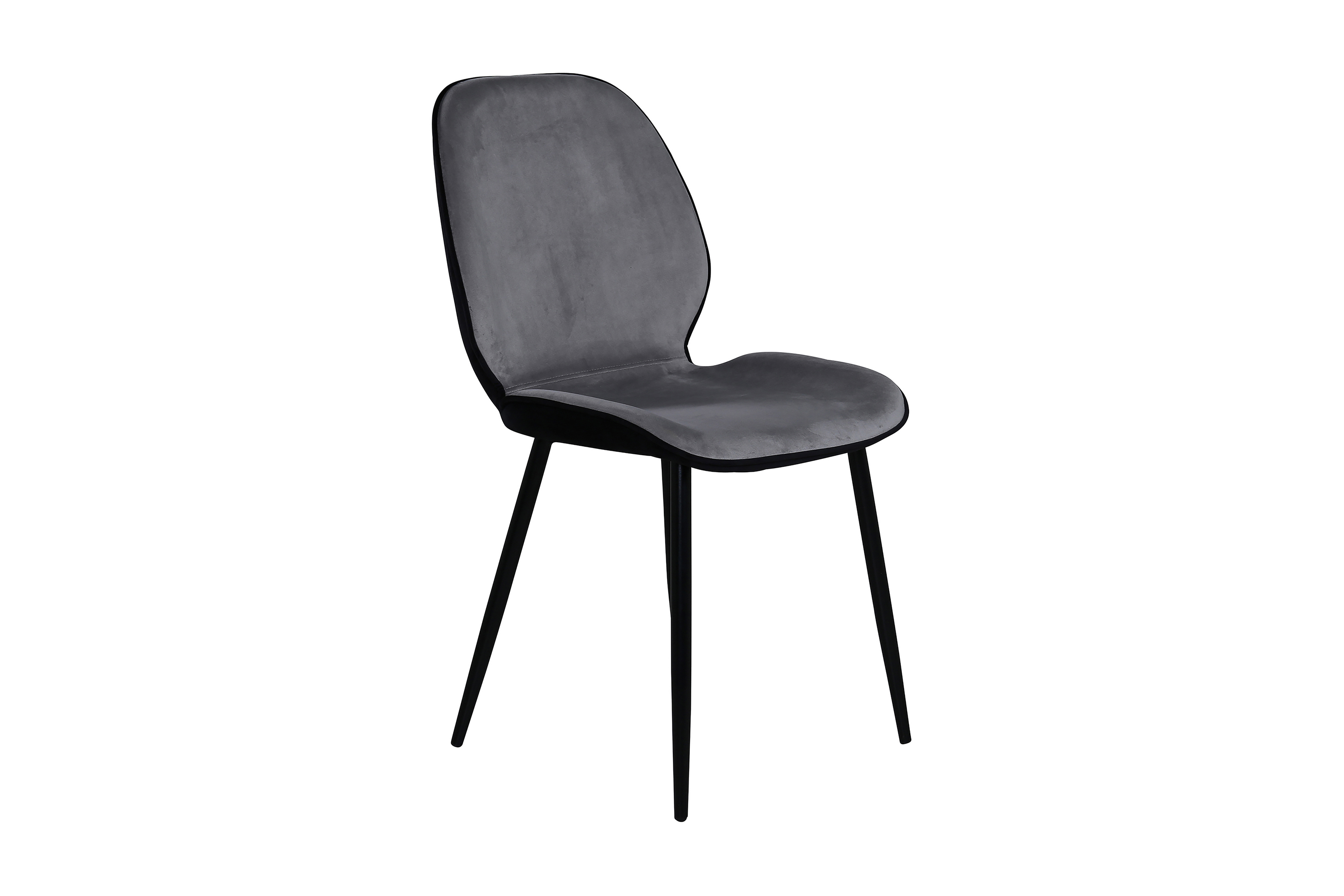 Emma spisestuestoler velour grå,svart.