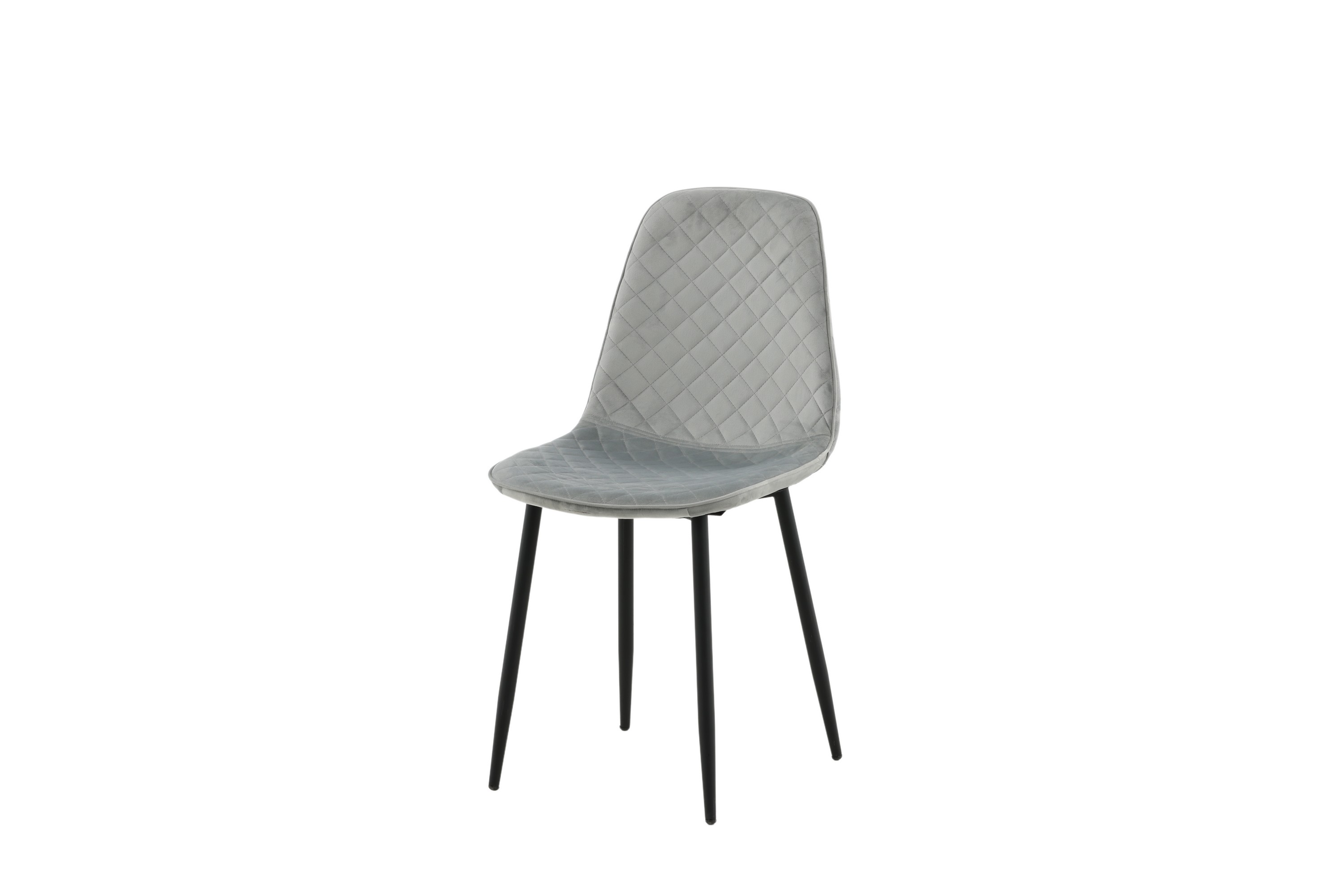 PolarDiamond spisestuestoler velour grå.