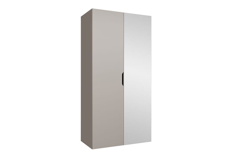 Abano Garderobeskap Med Speil 52x202 cm, Beige