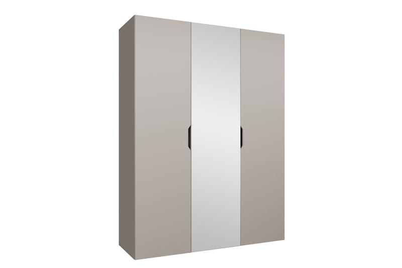 Abano Garderobeskap Med Speil 52x202 cm - Beige - Oppbevaring - Garderober & garderobesystem