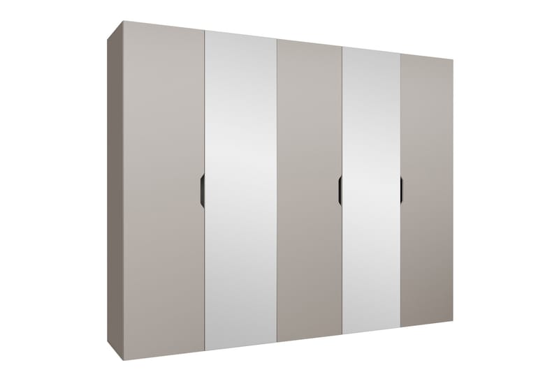 Abano Garderobeskap Med Speil 52x202 cm, Beige