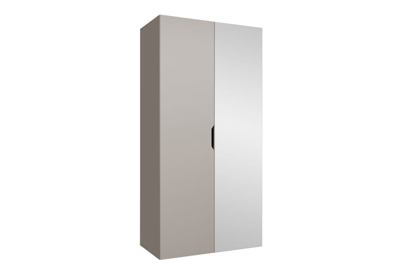 Abano Garderobeskap Med Speil 52x202 cm - Beige - Oppbevaring - Garderober & garderobesystem