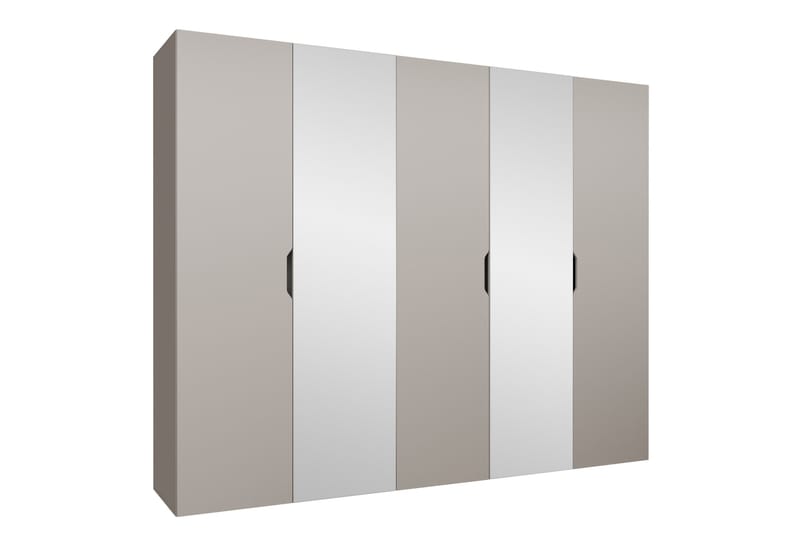 Abano Garderobeskap Med Speil 52x202 cm - Beige - Oppbevaring - Garderober & garderobesystem