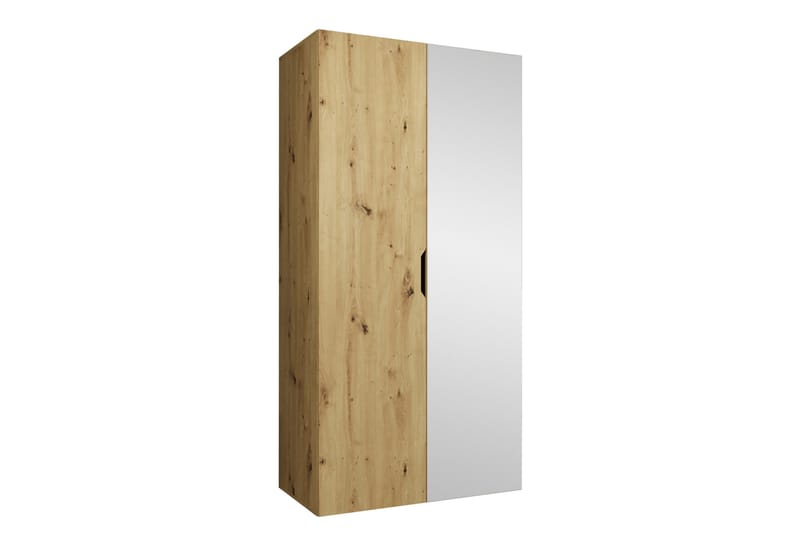 Abano Garderobeskap Med Speil 52x202 cm, Brun