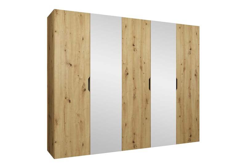 Abano Garderobeskap Med Speil 52x202 cm - Brun - Oppbevaring - Garderober & garderobesystem