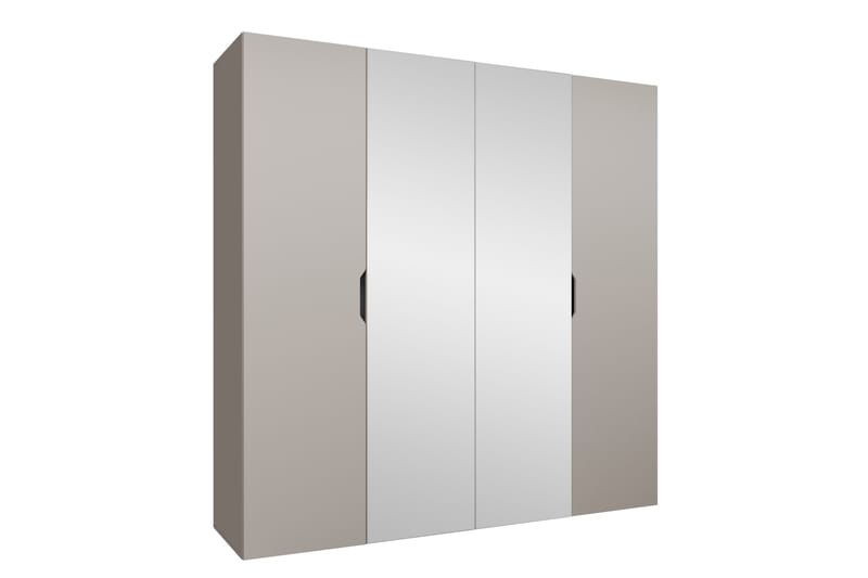 Abano Garderobeskap Med Speil 52x202 cm - Brun/Beige - Oppbevaring - Garderober & garderobesystem