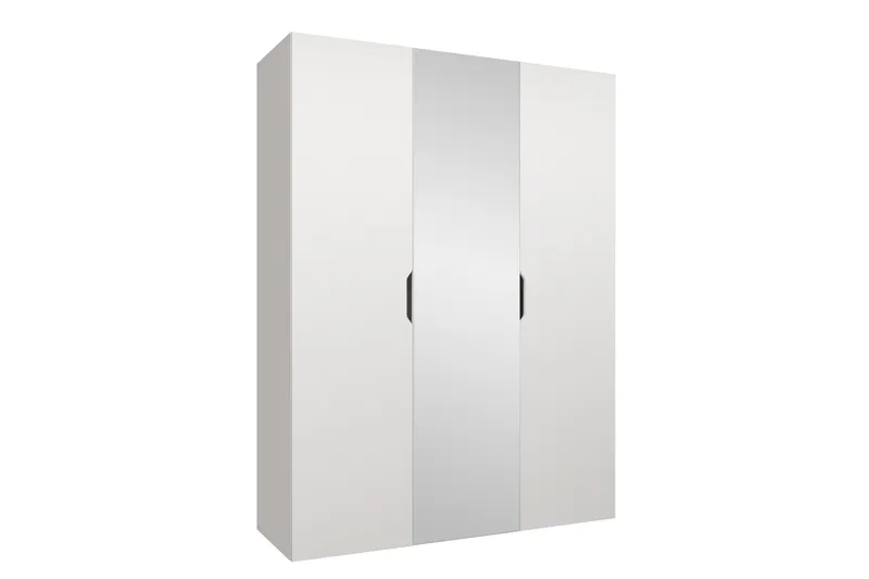 Abano Garderobeskap Med Speil 52x202 cm, Hvit