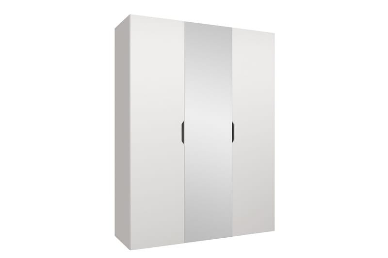 Abano Garderobeskap Med Speil 52x202 cm, Hvit