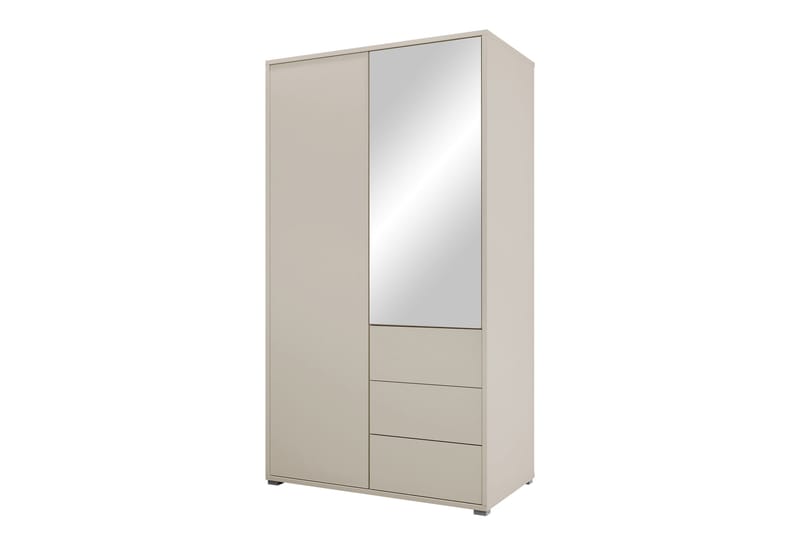 Agawal Garderobeskap med Speil 100x178 cm, Beige