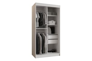 Amira Garderobeskap Med Speil 100x200 cm - Oppbevaring - Garderober & garderobesystem