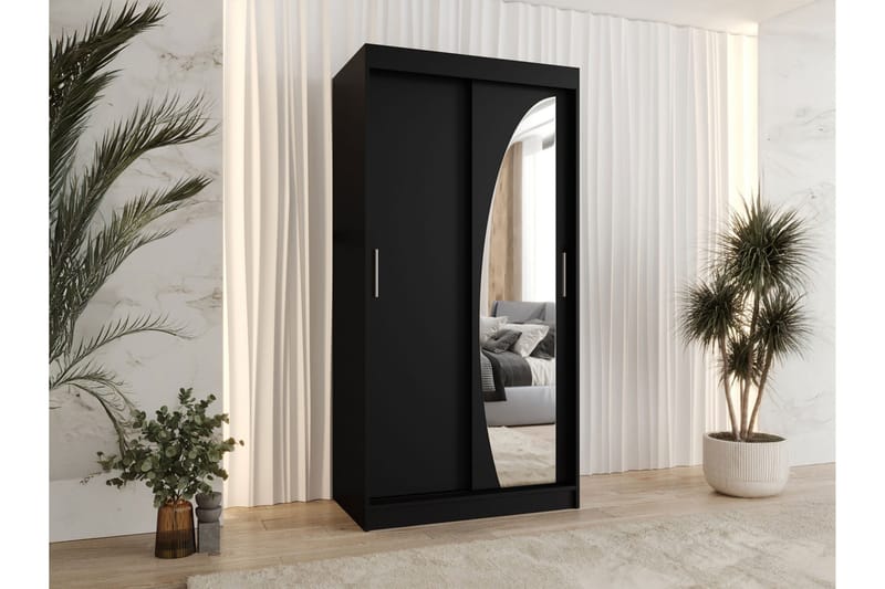 Amira Garderobeskap Med Speil 100x200 cm - Oppbevaring - Garderober & garderobesystem