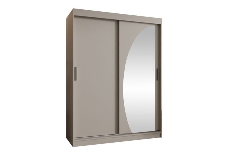 Amira Garderobeskap Med Speil 150x200 cm, Beige