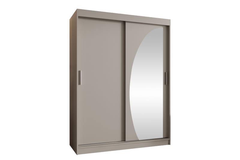 Amira Garderobeskap Med Speil 150x200 cm - Beige - Oppbevaring - Garderober & garderobesystem