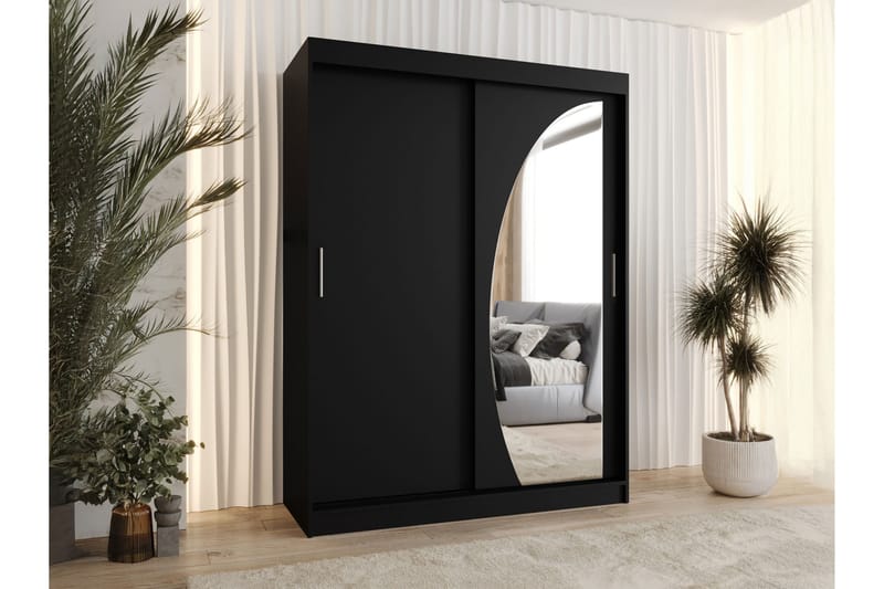 Amira Garderobeskap Med Speil 150x200 cm - Oppbevaring - Garderober & garderobesystem