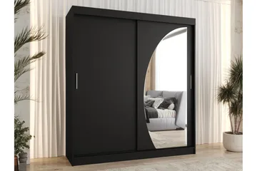 Amira Garderobeskap Med Speil 180x200 cm - Beige - Oppbevaring - Garderober & garderobesystem