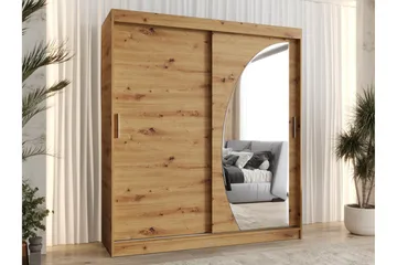 Amira Garderobeskap Med Speil 180x200 cm - Oppbevaring - Garderober & garderobesystem