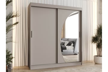 Amira Garderobeskap Med Speil 180x200 cm - Oppbevaring - Garderober & garderobesystem