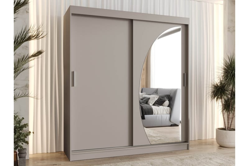 Amira Garderobeskap Med Speil 180x200 cm - Oppbevaring - Garderober & garderobesystem
