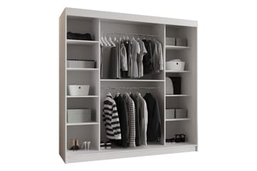Amira Garderobeskap Med Speil 200x200 cm - Grønn - Oppbevaring - Garderober & garderobesystem