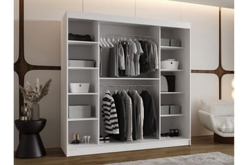 Amira Garderobeskap Med Speil 200x200 cm - Grønn - Oppbevaring - Garderober & garderobesystem