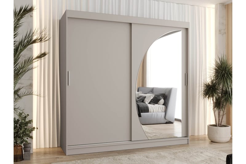 Amira Garderobeskap Med Speil 200x200 cm - Grønn - Oppbevaring - Garderober & garderobesystem