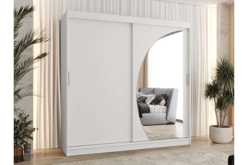 Amira Garderobeskap Med Speil 200x200 cm - Oppbevaring - Garderober & garderobesystem