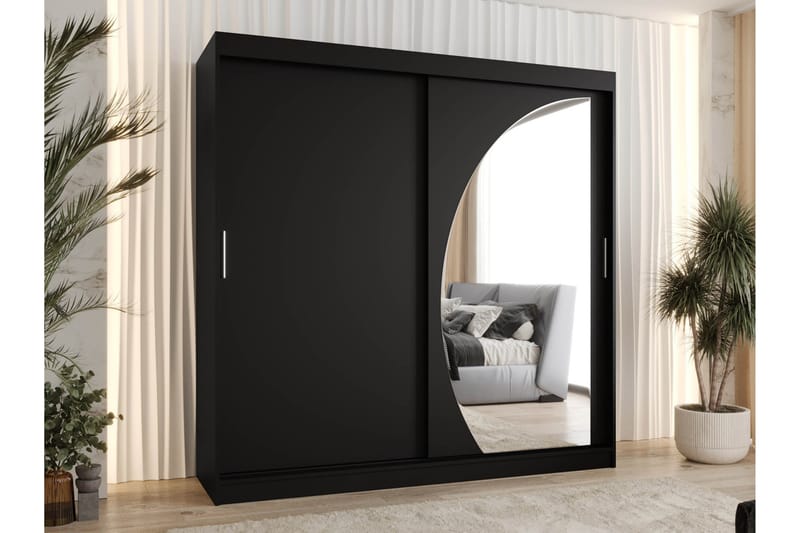 Amira Garderobeskap Med Speil 200x200 cm - Oppbevaring - Garderober & garderobesystem