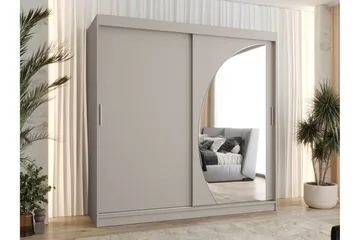 Amira Garderobeskap Med Speil 200x200 cm - Oppbevaring - Garderober & garderobesystem