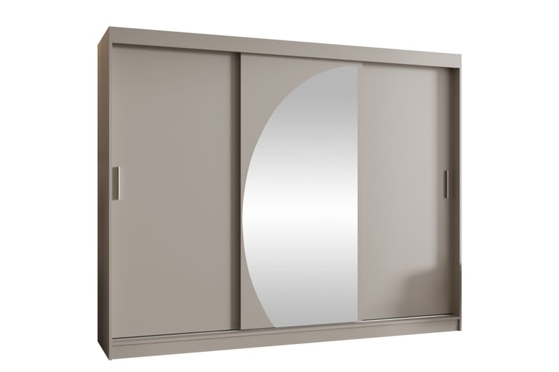 Amira Garderobeskap Med Speil 250x200 cm - Beige - Oppbevaring - Garderober & garderobesystem