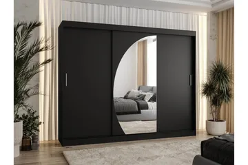 Amira Garderobeskap Med Speil 250x200 cm - Hvit - Oppbevaring - Garderober & garderobesystem