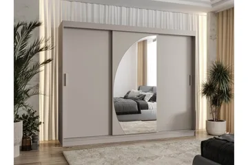 Amira Garderobeskap Med Speil 250x200 cm - Oppbevaring - Garderober & garderobesystem