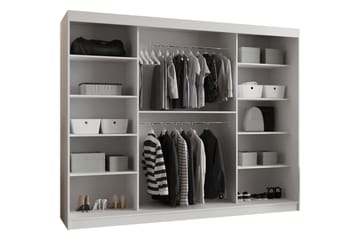 Amira Garderobeskap Med Speil 250x200 cm - Oppbevaring - Garderober & garderobesystem