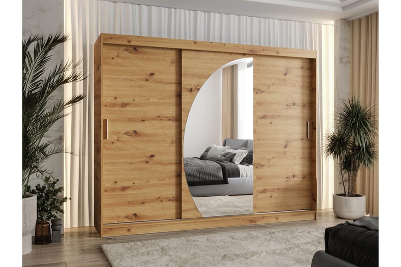 Amira Garderobeskap Med Speil 250x200 cm - Oppbevaring - Garderober & garderobesystem