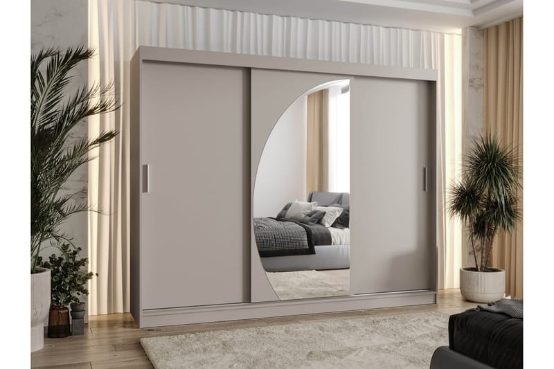 Amira Garderobeskap Med Speil 250x200 cm - Oppbevaring - Garderober & garderobesystem