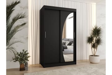 Amira Klesskap med Speil 120 cm i Malt Tre - Svart - Oppbevaring - Garderober & garderobesystem