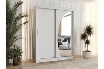 Amira Klesskap med Speil 150x200 cm i Tre - Hvit - Oppbevaring - Garderober & garderobesystem