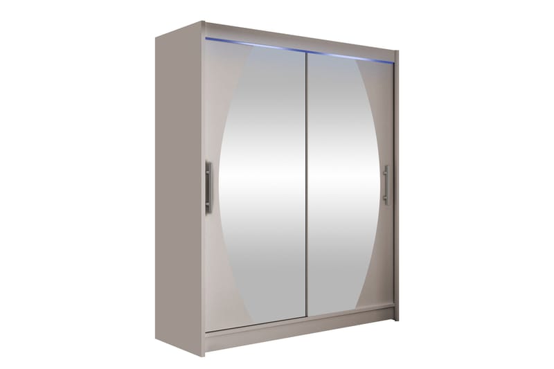 Bay Garderobe Med Speil 150x200 cm, Beige