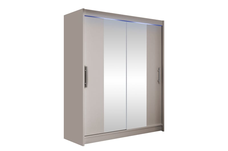 Bay Garderobe Med Speil 150x200 cm - Beige - Oppbevaring - Garderober & garderobesystem